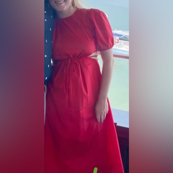 Moon River - Cutout Poplin Dress - Size M - Picture 5 of 7